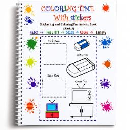 Coloring Time With Stickers part-1